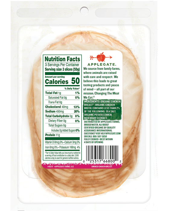 Products Deli Meat Organic Smoked Chicken Breast Applegate